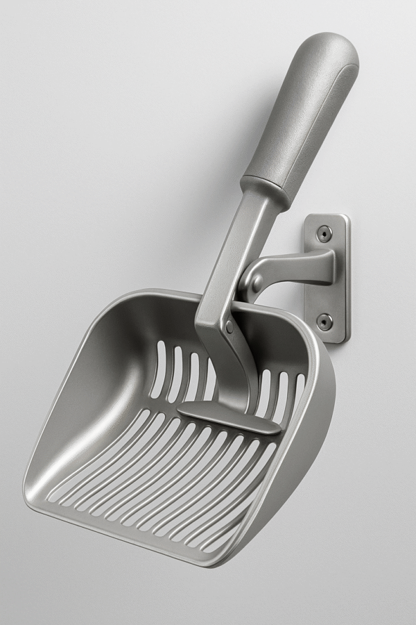 Self-Cleaning Litter Scoop with Antimicrobial Coating